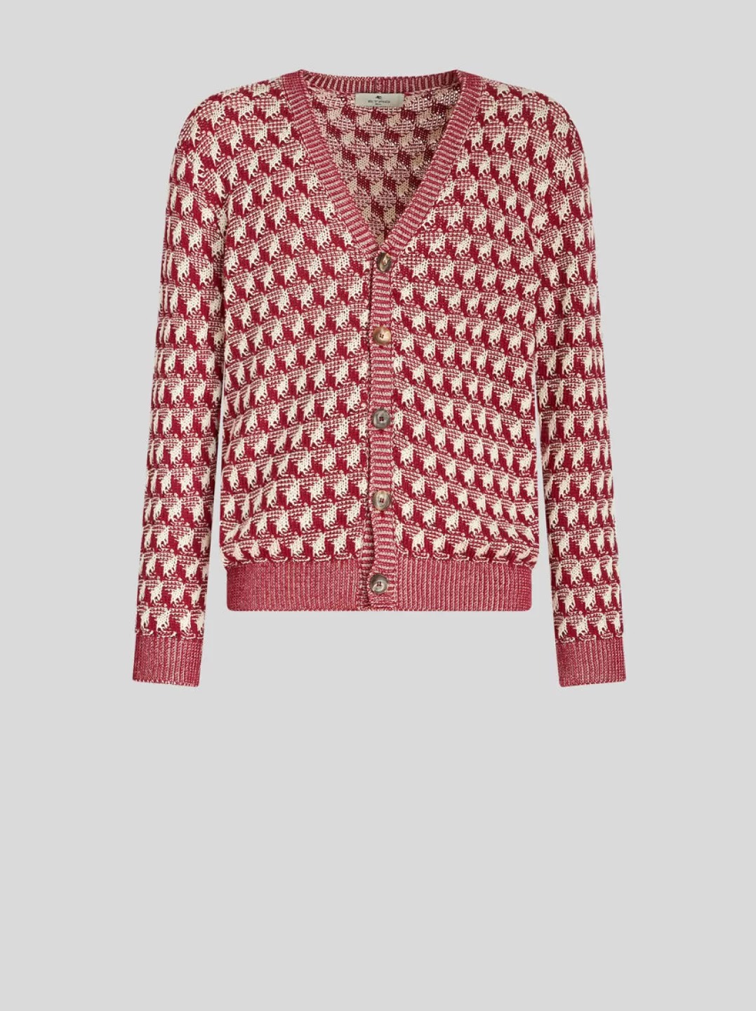 Discount CARDIGAN WITH GEOMETRIC MOTIF | Knitwear