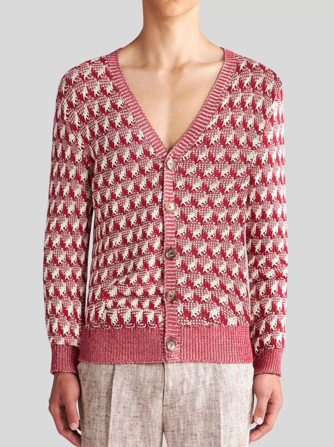Discount CARDIGAN WITH GEOMETRIC MOTIF | Knitwear
