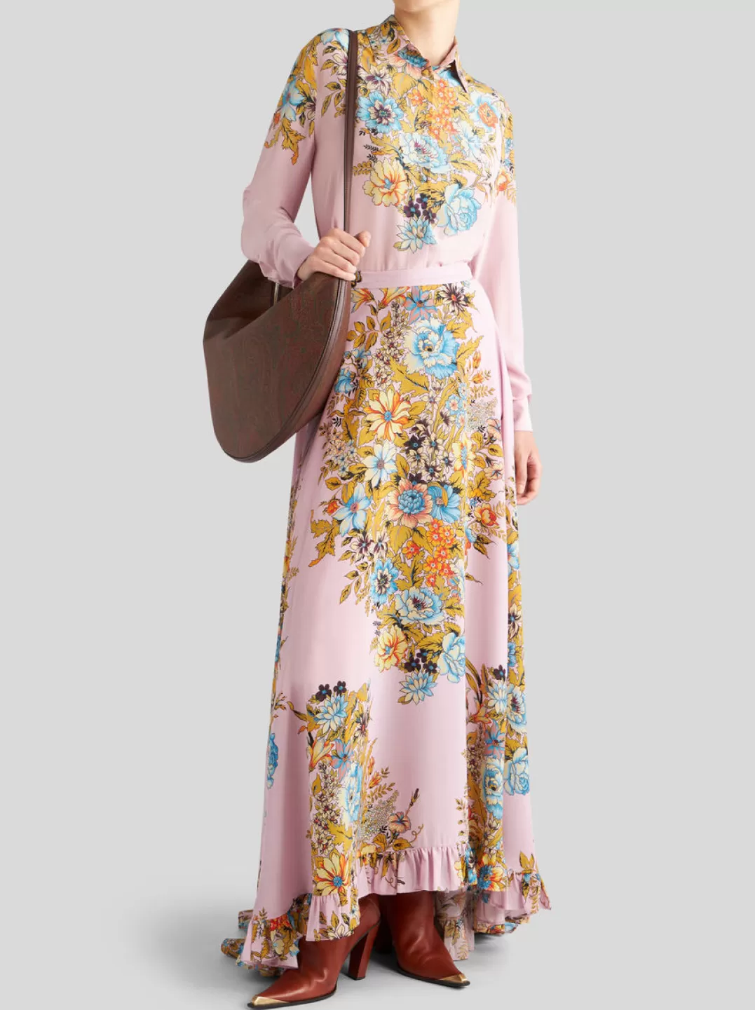 Shop Crepe De Chine Shirt With Placed Print | Women | | Women Shirts and Blouses