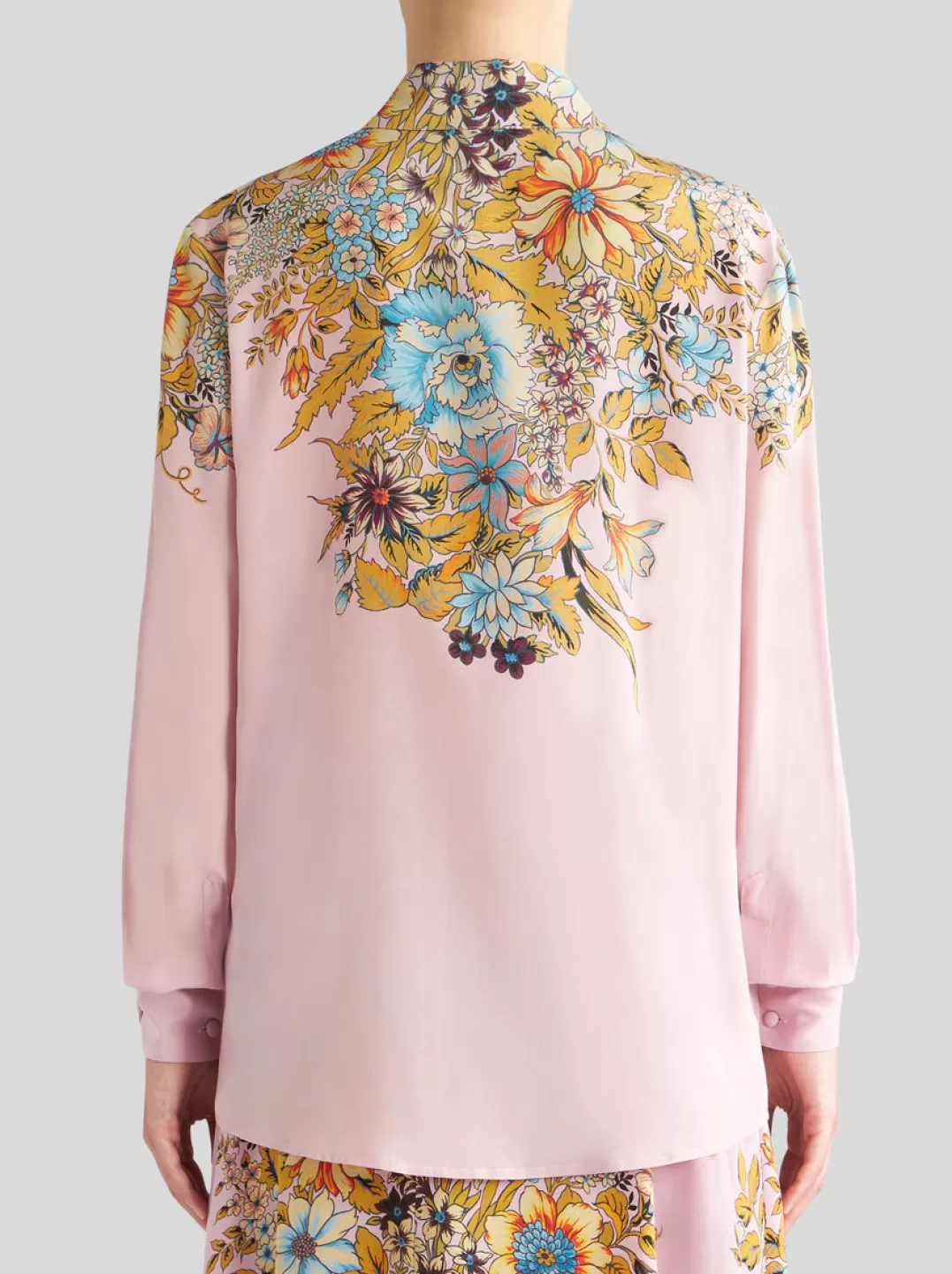 Shop Crepe De Chine Shirt With Placed Print | Women | | Women Shirts and Blouses