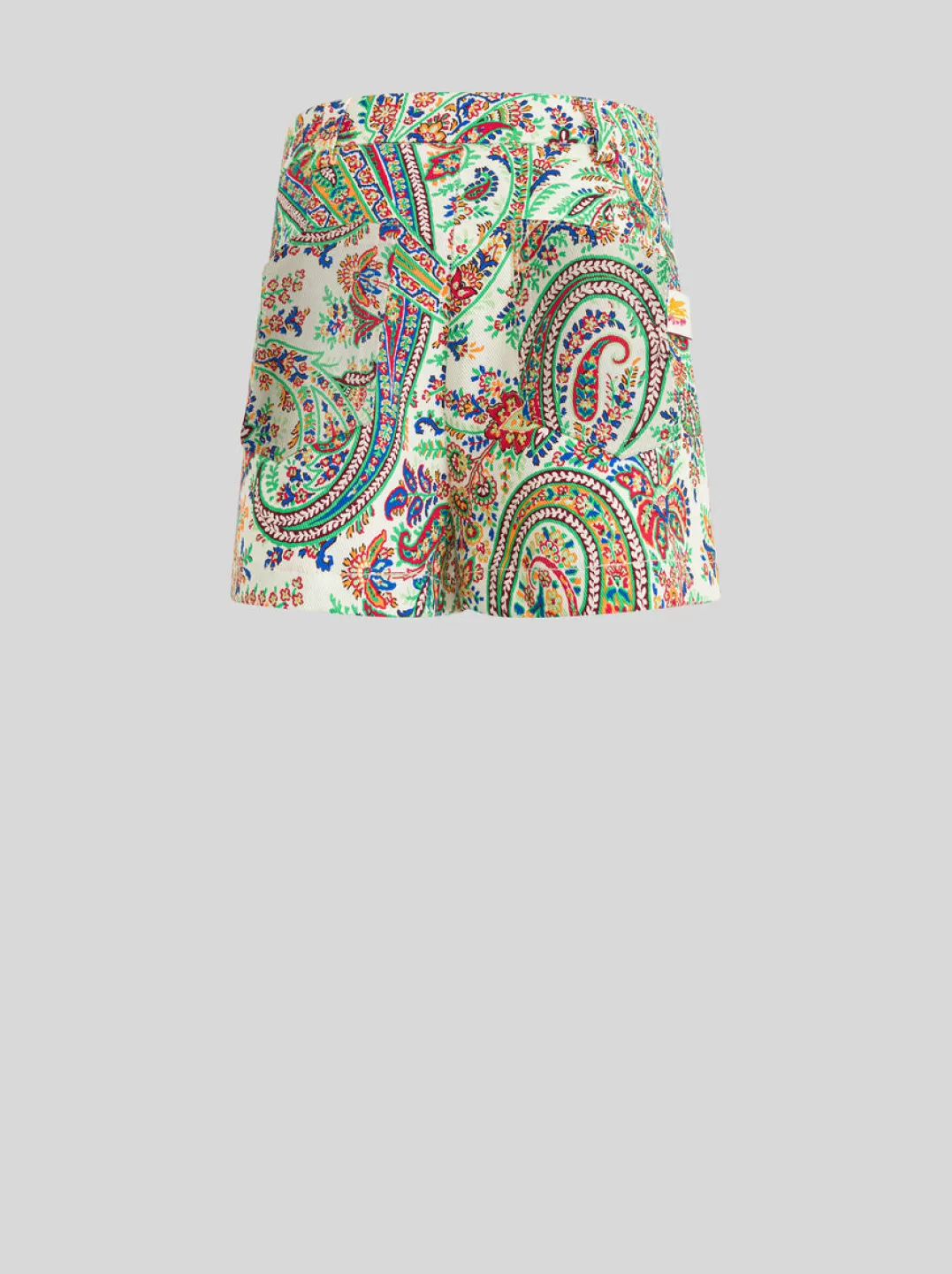 New KID’S STRETCH DENIM/COTTON SHORTS WITH FLORAL PAISLEY PRINT | Kids Trousers, shorts and skirts