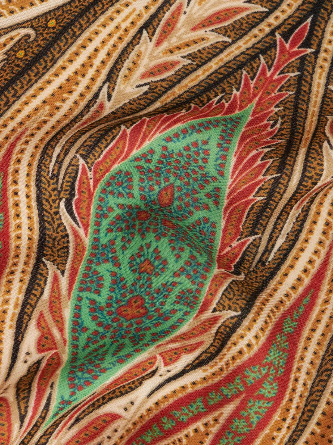 Clearance Ornamental Paisley Wool And Silk Scarf | Men | | Scarves