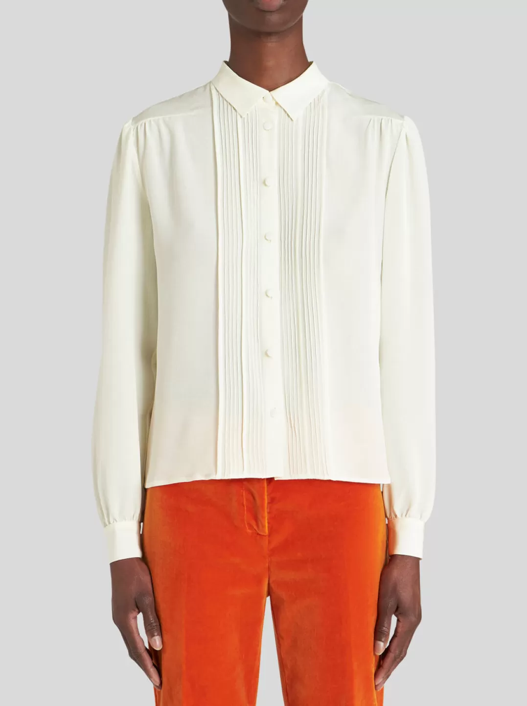 Cheap Pleated Silk Shirt | Women | | Women Shirts and Blouses